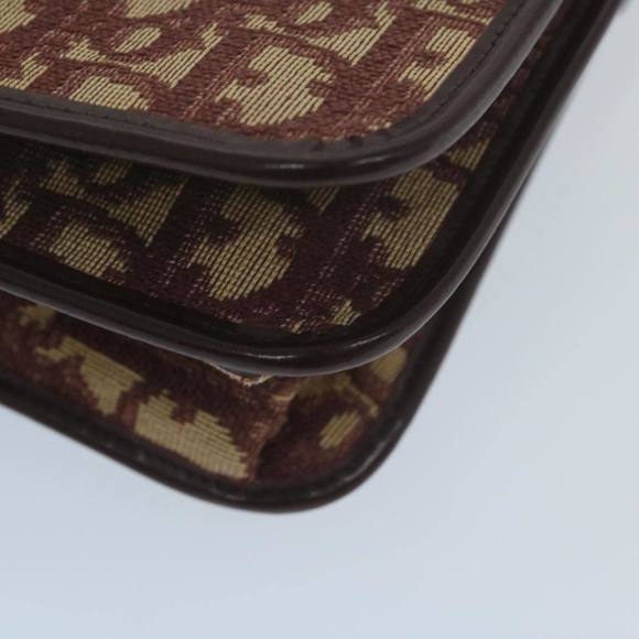 Christian Dior Trotter Canvas Chain Shoulder Bag Red Auth yk10084 - Picture 9 of 16